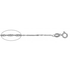 16" Rhodium Plated Singapore Chain - Package of 10, Sterling Silver